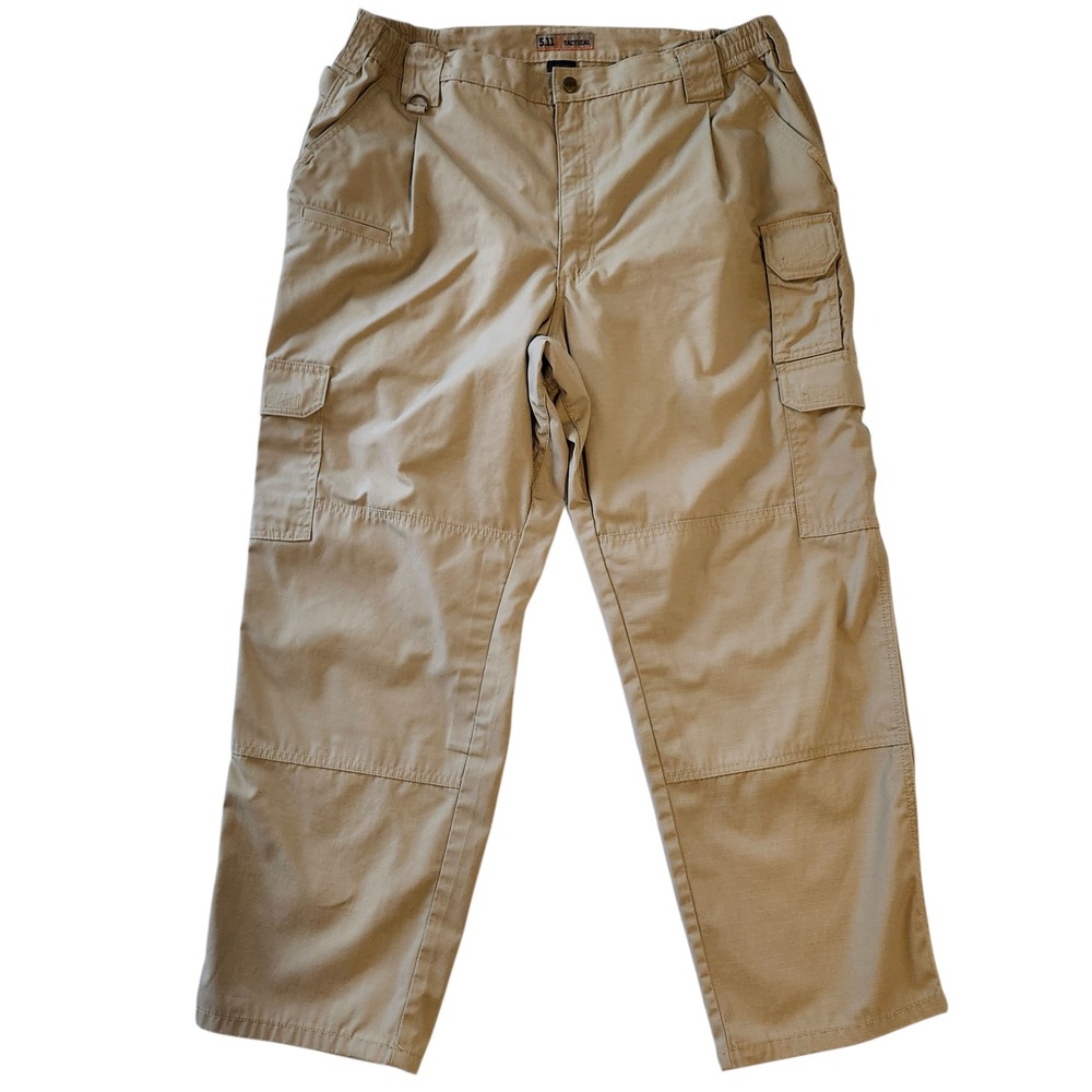 5.11 Tactical Mens 42x30 Taclite Pro Cargo Pants Khaki Tan Ripstop Workwear - Picture 2 of 6